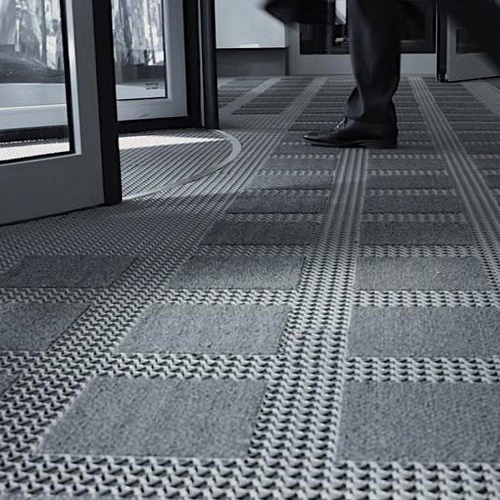 Modular rubber entrance mats